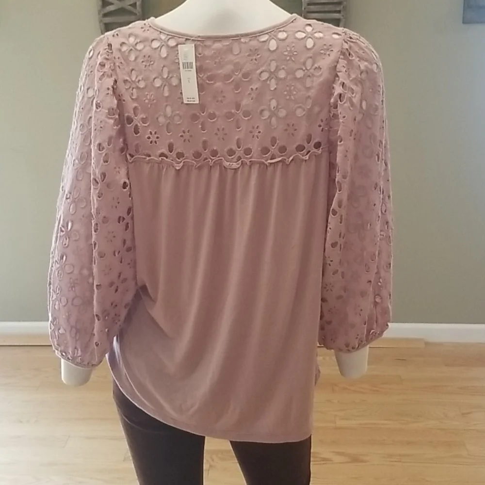 Anthropologie Edith Eyelet top